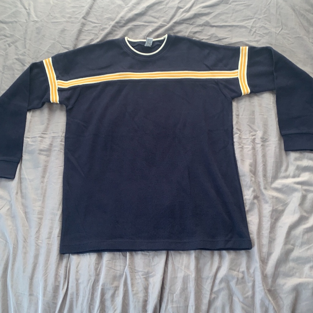 Talent Navy White and Yellow Sweater XL